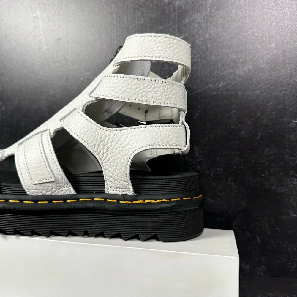 DOC OLSON ZIPPED MILLED NAPPA LEATHER STRAP GLADIATOR SANDALS WOMENS SIZE 8 NEW - Picture 10 of 10